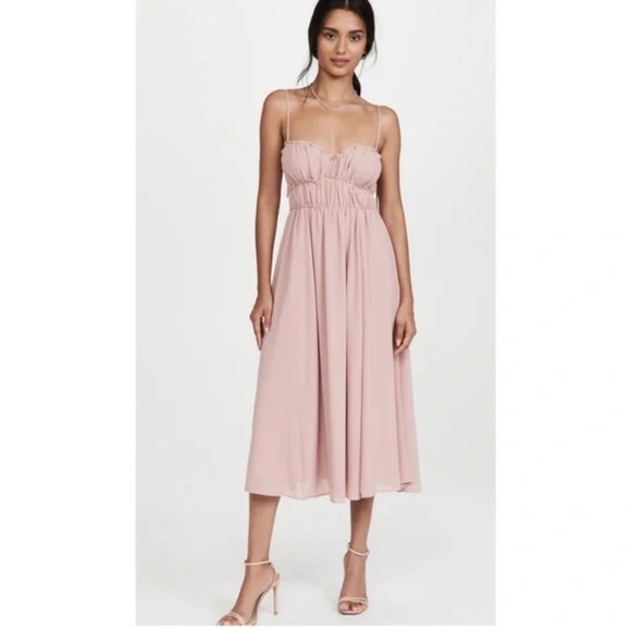 NWT OPT One Pretty Thing Gigi Ruffle Chiffon Dress XS - Picture 2 of 13